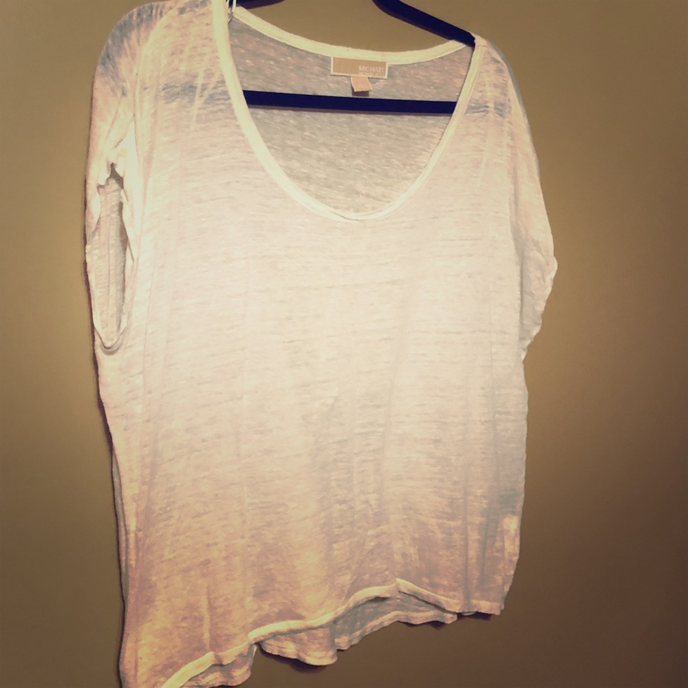 MICHAEL Michael Kors White Top, Size Large